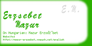 erzsebet mazur business card